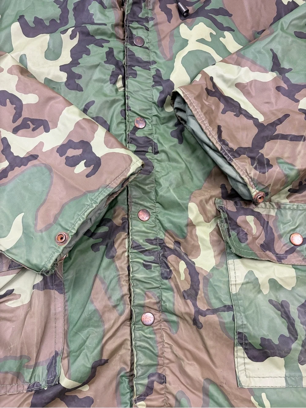 Vintage America’s Cup Camo Rain Jacket XL Hooded Utility Gorpcore Outdoor Coat